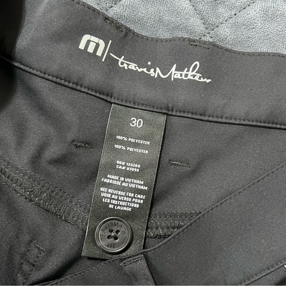 Travis Mathew Open To Close Pants Mens 30x32 Black Chino Golf Performance Preppy - Picture 8 of 13